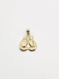 14k Gold Pendant - Gloves