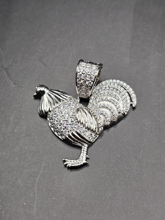 Sterling Silver 925 Pendant - Rooster