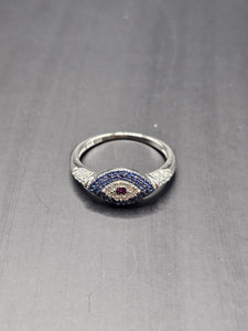 Sterling Silver 925 Ring - Evil Eye