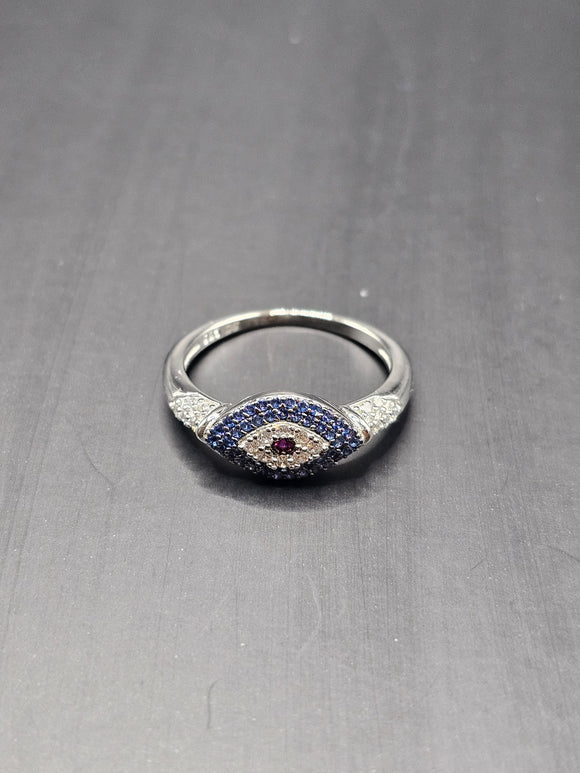 Sterling Silver 925 Ring - Evil Eye