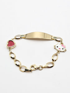 14k Gold Bracelet - Hello Kitty