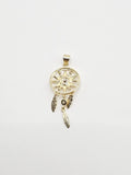 14k Gold Pendant - Dream Catcher