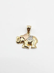 14k Gold Pendant - Elephant