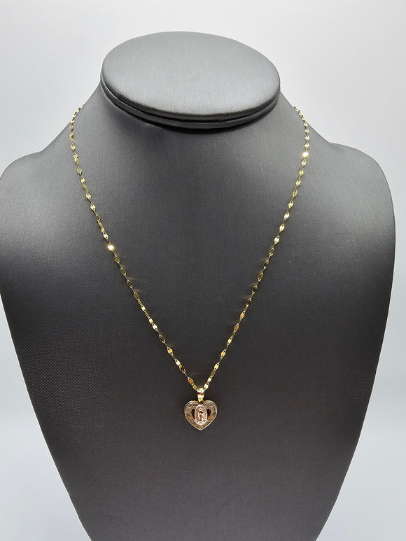 *SPECIAL SET* 14k Gold Chain w/pendant - Virgin Mary
