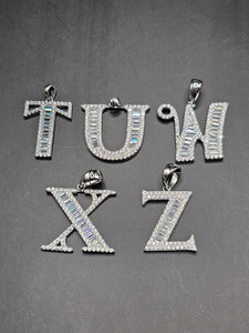 Sterling Silver 925 Pendant - Initial Letters