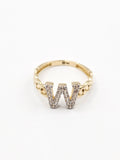 14K Gold Ring - Initial Letter "W"