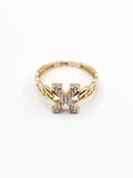 14K Gold Ring - Initial Letter "X"