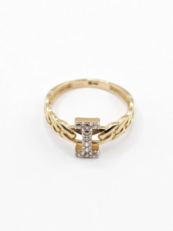 14K Gold Ring - Initial Letter 