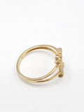 14K Gold Ring - Initial Letter w/Crown "K"