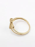 14K Gold Ring - Initial Letter w/Crown "F"