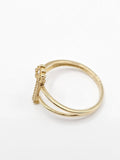 14K Gold Ring - Initial Letter w/Crown "I"