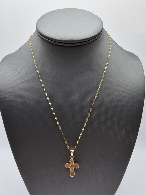 *SPECIAL SET* 14k Gold Chain w/pendant - Cross