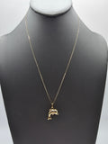 *SPECIAL SET* 14k Gold Chain w/pendant - Dolphin