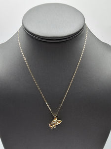 *SPECIAL SET* 14k Gold Chain w/pendant - Butterfly