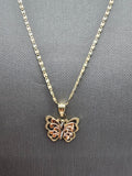 *SPECIAL SET* 14k Gold Chain w/pendant - Butterfly