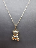 *SPECIAL SET* 14k Gold Chain w/pendant - Bear