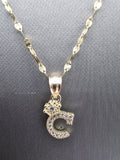 *Special Set* 14k Gold Chain w/pendant - Initial Letter C