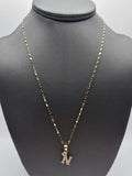 *Special Set* 14k Gold Chain w/pendant - Initial Letter N