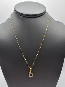 *Special Set* 14k Gold Chain w/pendant - Initial Letter O