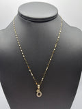 *Special Set* 14k Gold Chain w/pendant - Initial Letter O