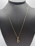 *Special Set* 14k Gold Chain w/pendant - Initial Letter O