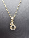 *Special Set* 14k Gold Chain w/pendant - Initial Letter O