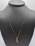 *Special Set* 14k Gold Chain w/pendant - Initial Letter Q