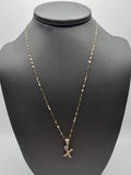 *Special Set* 14k Gold Chain w/pendant - Initial Letter X