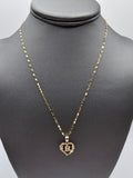 *Special Set* 14k Gold Chain w/pendant - Initial Letter B