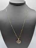 *Special Set* 14k Gold Chain w/pendant - Initial Letter B