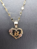 *Special Set* 14k Gold Chain w/pendant - Initial Letter B