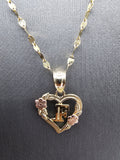 *Special Set* 14k Gold Chain w/pendant - Initial Letter F