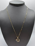 *Special Set* 14k Gold Chain w/pendant - Initial Letter I