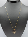 *Special Set* 14k Gold Chain w/pendant - Initial Letter Q