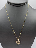 *Special Set* 14k Gold Chain w/pendant - Initial Letter U