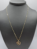 *Special Set* 14k Gold Chain w/pendant - Initial Letter W