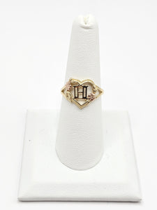 14K Gold Ring - Initial Letter H