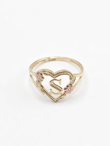 14K Gold Ring - Initial Letter S