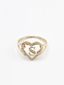 14K Gold Ring - Initial Letter S