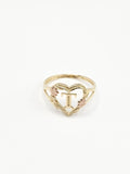 14K Gold Ring - Initial Letter T