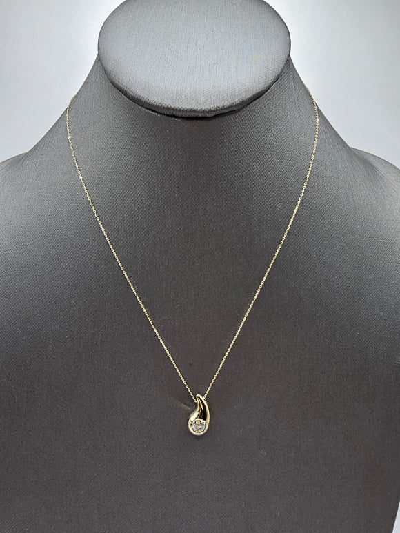 14k Gold Necklace - Teardrop