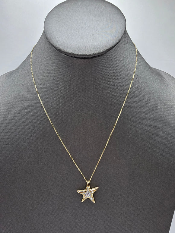 14k Gold Necklace - Star