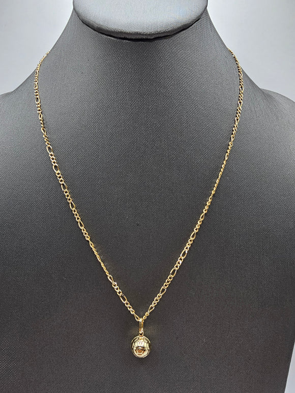 *Special Set* 14k Gold Chain w/pendant - Ball