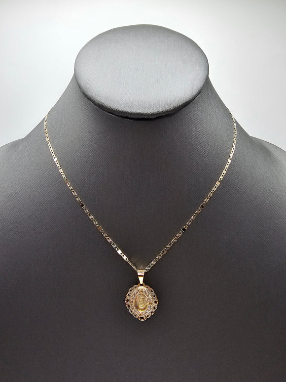 14k Gold Chain w/pendant - Virgin Mary