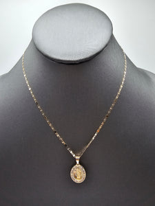 14k Gold Chain w/pendant - San Judas