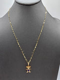 *Special Set* 14k Gold Chain w/pendant - Girl Birthstone (February)