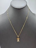 *Special Set* 14k Gold Chain w/pendant - Girl Birthstone (April)