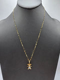 *Special Set* 14k Gold Chain w/pendant - Girl Birthstone (April)