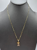 *Special Set* 14k Gold Chain w/pendant - Girl Birthstone (June)