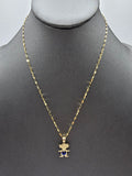 *Special Set* 14k Gold Chain w/pendant - Girl Birthstone (September)